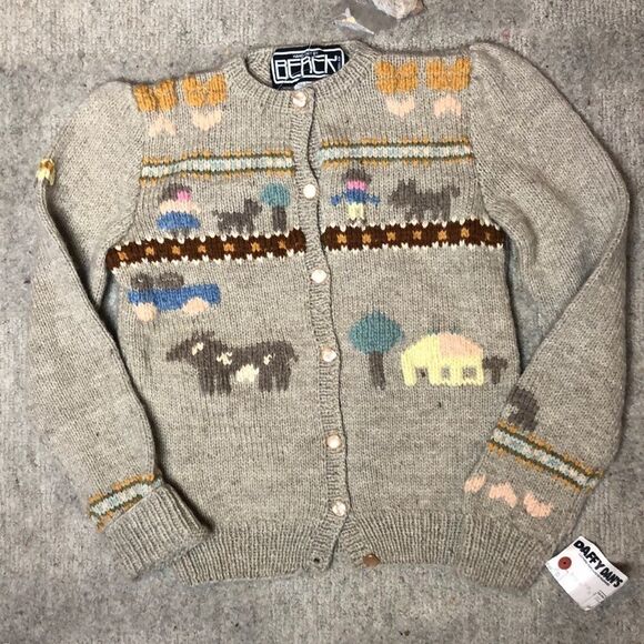 berek Other - Vintage 1980’s RARE 100% Wool Hand Knit by Berek Cardigan | NWT | Size 10